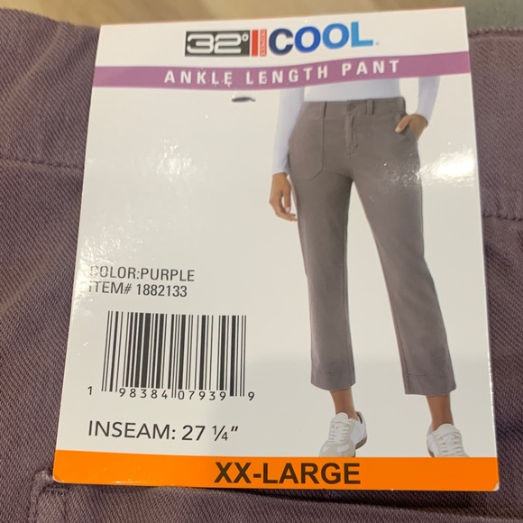32 Degrees Purple Ankle Length Track Pants - Picture 1 of 6
